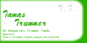 tamas trummer business card